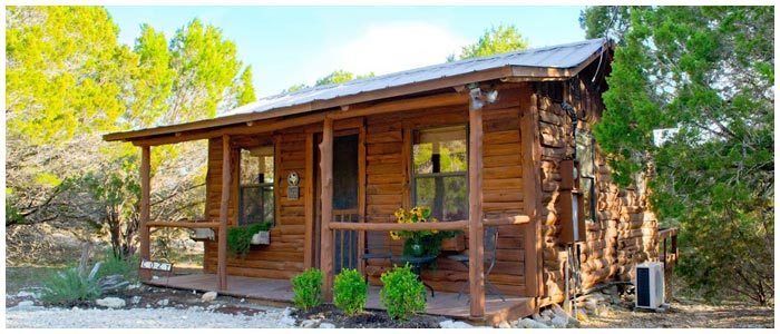 cabins in the hill country